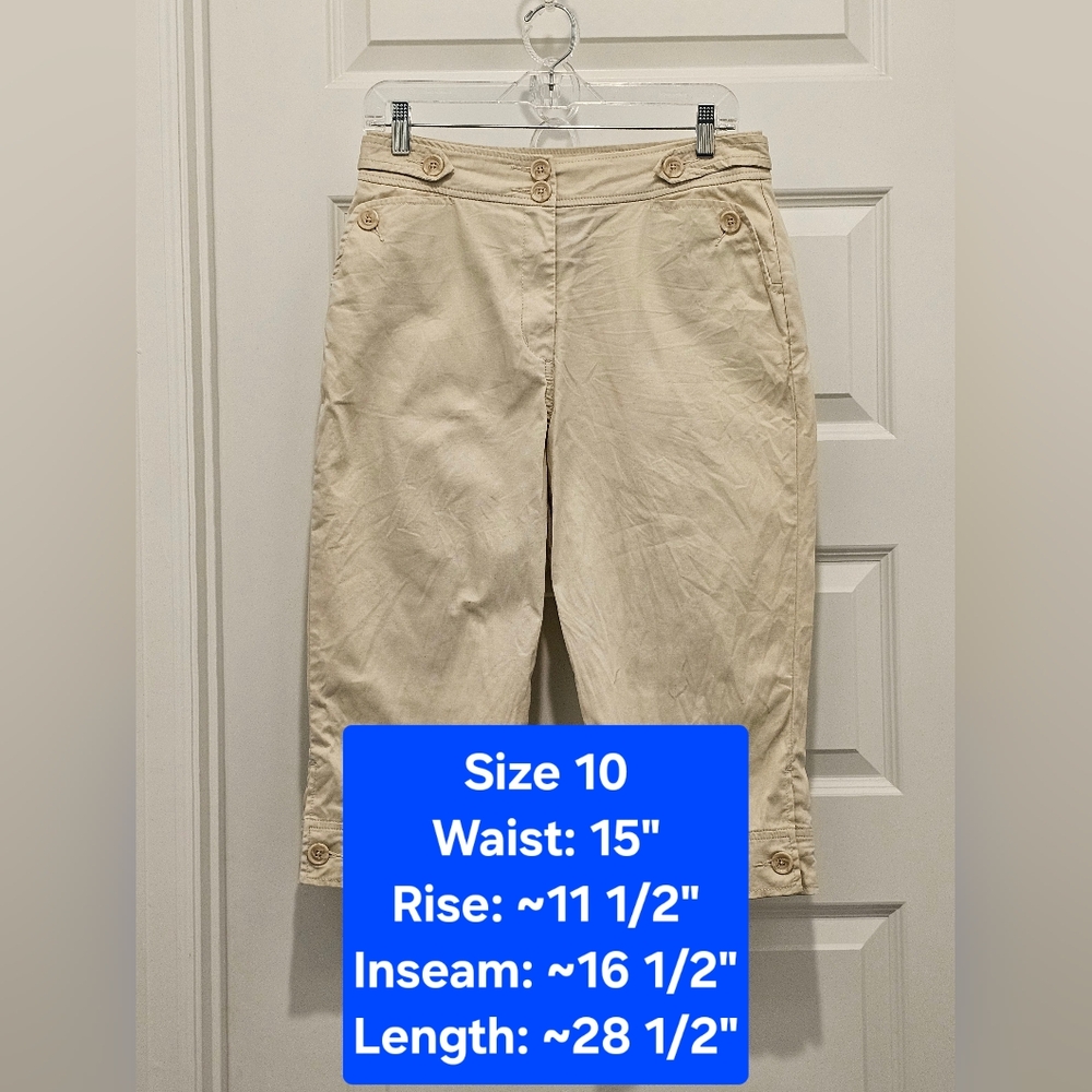 Denim & Co Lightweight Corduroy Capri Pants, EUC, Size 10